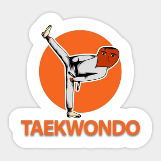 taekwondo sausage man Sticker